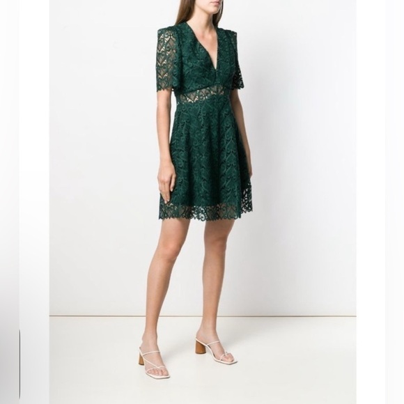 Sandro Hearty Lace Fit & Flare Cocktail Dress Medium - Picture 4 of 16